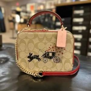 Coach CE609 Lunar New Year Box Crossbody In Signature Canvas