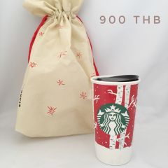 Starbucks Ceramic Travel Mug Christmas