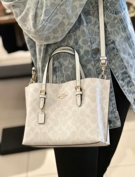 COACH C4250 Mollie Tote CHALK/GLACIERWHITE