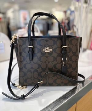 COACH C4250 Mollie Tote BROWN BLACK