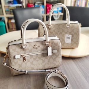 Coach F83607 Rowan Satchel Light Khaki/Chalk