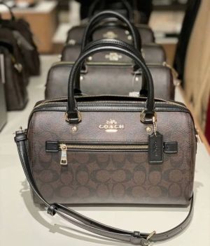 Coach F83607 Rowan Satchel Brown/Black