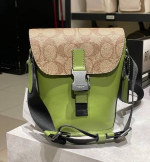 Coach CC027 Track Small Flap Crossbody In Colorblock Signature Canvas